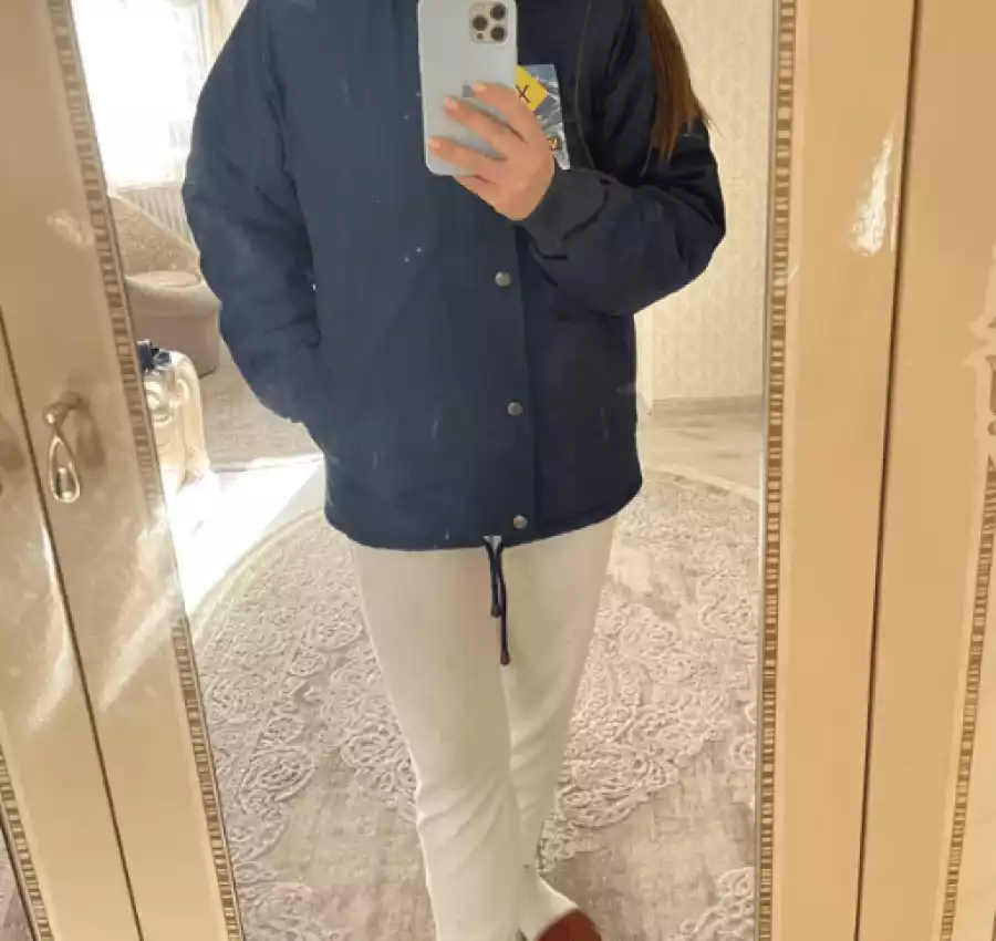 Пуховик женский с капюшоном Хаки 2