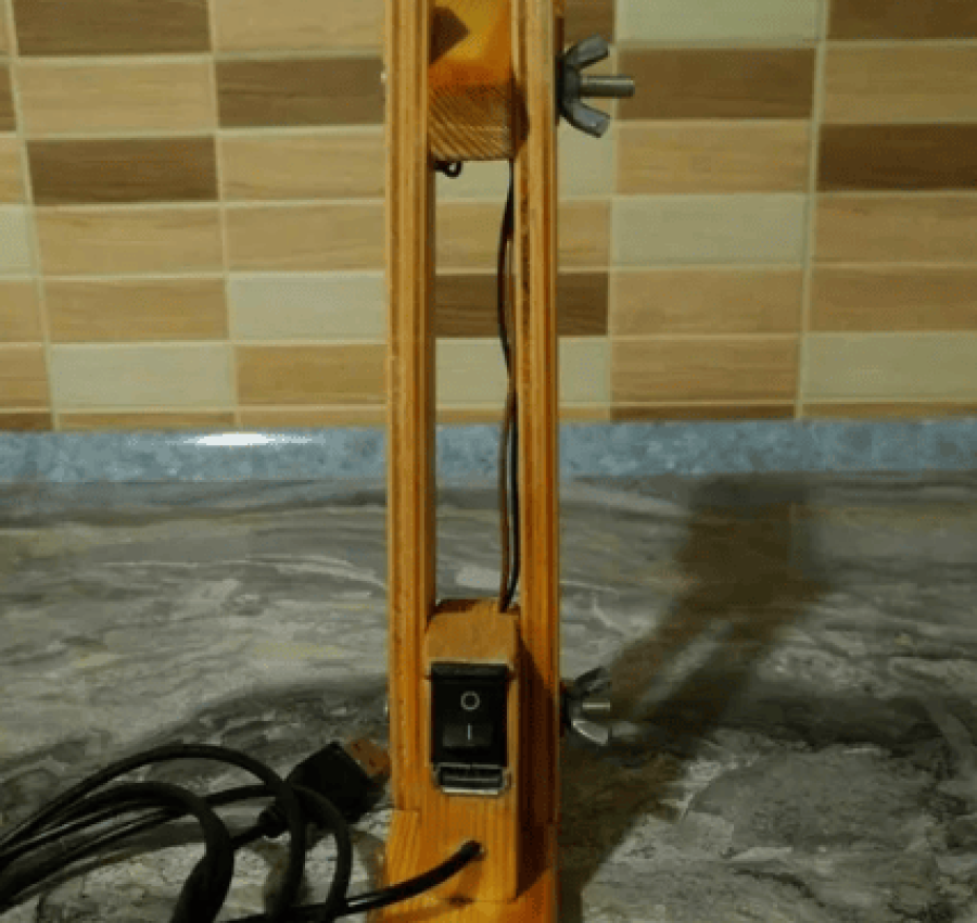 Мебель Лампа настольная деревянная, работает от Power Bank 3