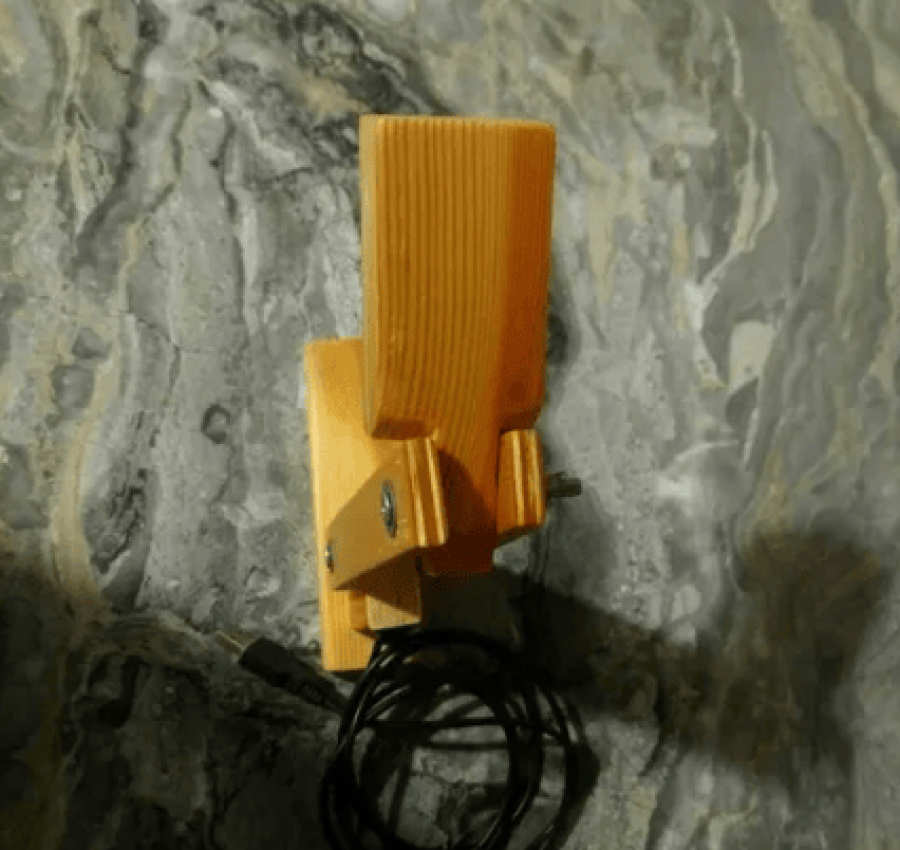 Мебель Лампа настольная деревянная, работает от Power Bank 5