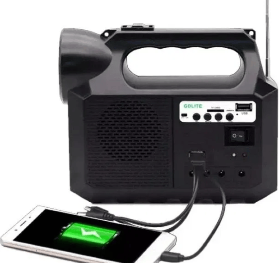 зарядная станция-8017 Music+FM радио-блютуз+повербанк+лампа 3шт 4