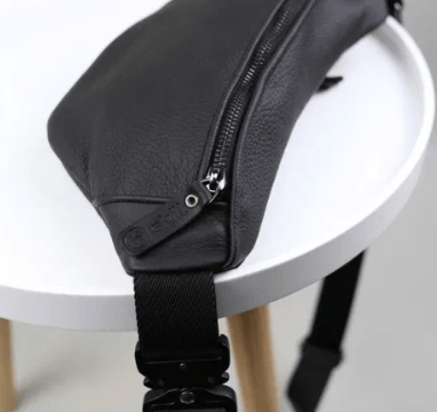 Акция! Мужская кожаная бананка поясная (топ качество) L001 + Ключница 4