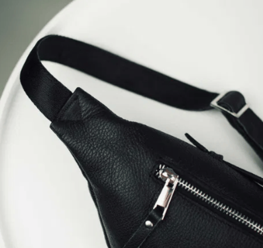 Акция! Мужская кожаная бананка поясная (топ качество) L002 + Ключница 6