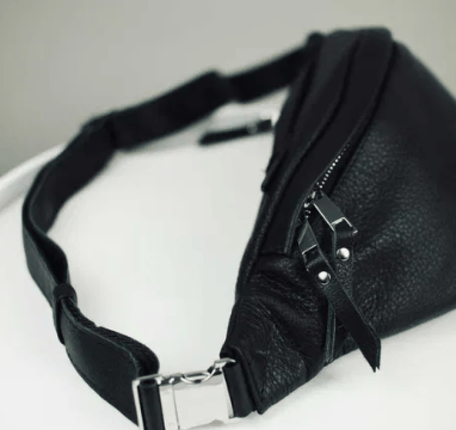 Акция! Мужская кожаная бананка (топ качество) поясная L002 + Ключница 3