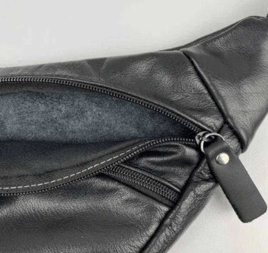 Мужская кожаная бананка поясная  на пояс  через плечо 018 4