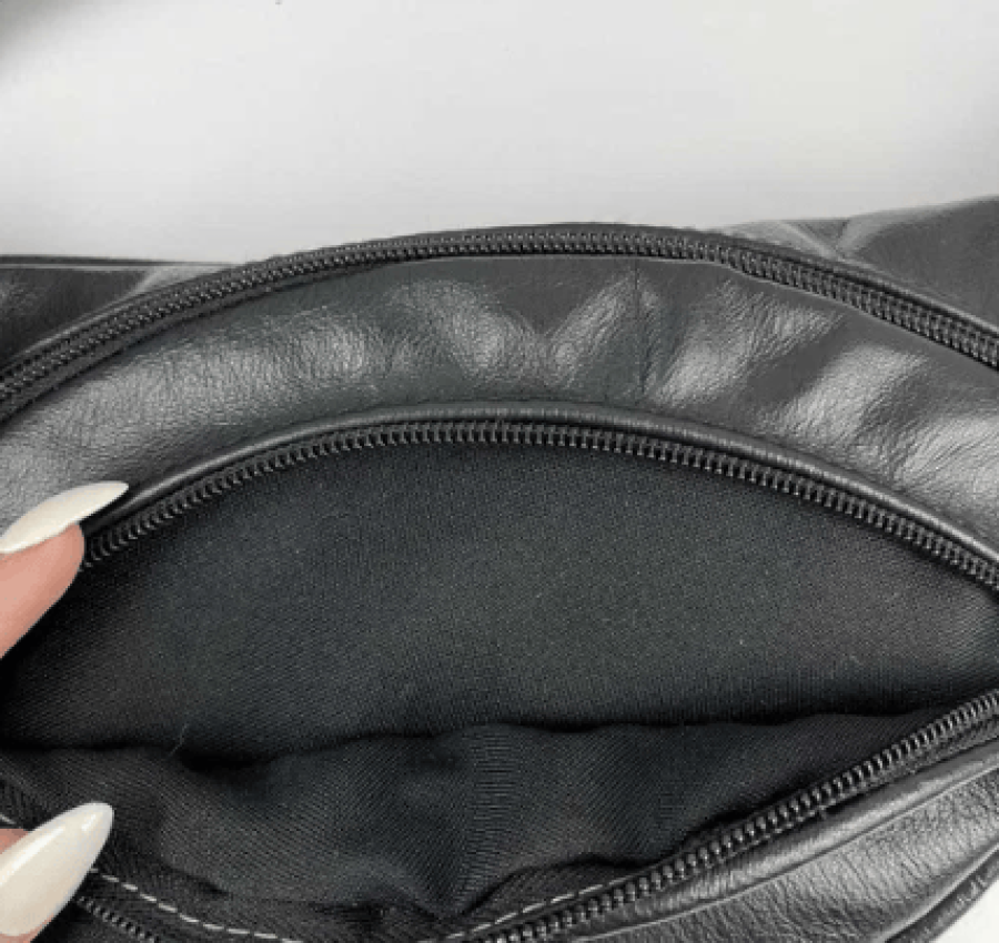 Мужская кожаная бананка поясная  на пояс  через плечо 018 5