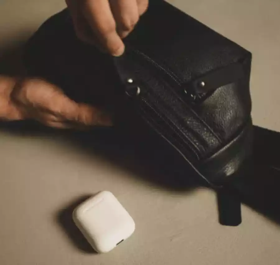 Мужская кожаная бананка поясная  на пояс  через плечо 007 8