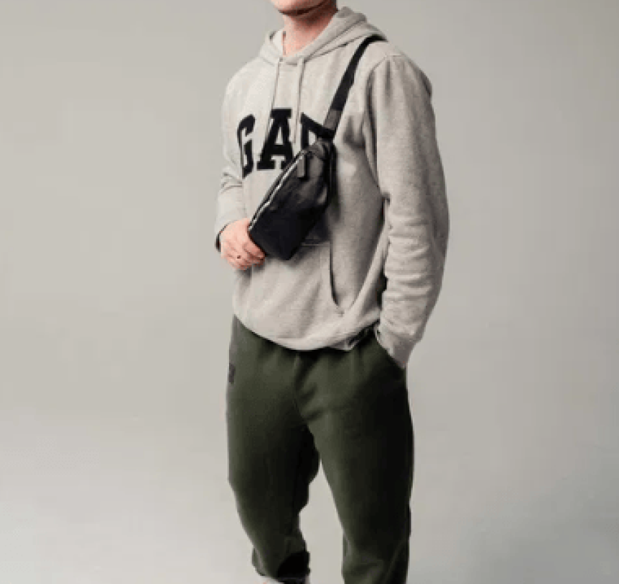 Мужская кожаная бананка поясная  на пояс  через плечо 010 3