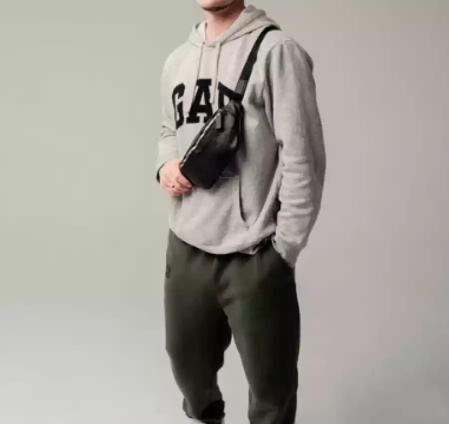 Мужская кожаная бананка поясная  на пояс  через плечо 010 3