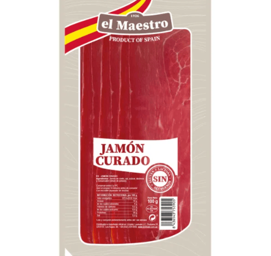 ЛИШЕ ГУРТ Хамон Курадо el Maestro Jamon Curado Нарезка Хамона Испания