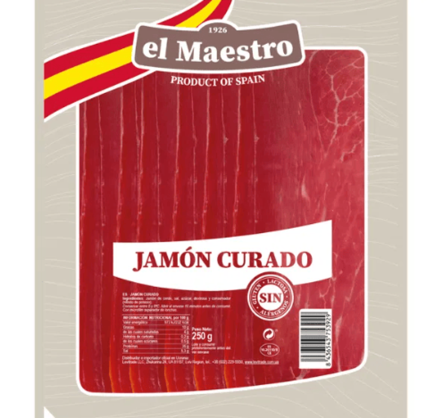 ЛИШЕ ГУРТ Хамон Курадо el Maestro Jamon Curado Нарезка Хамона Испания 2
