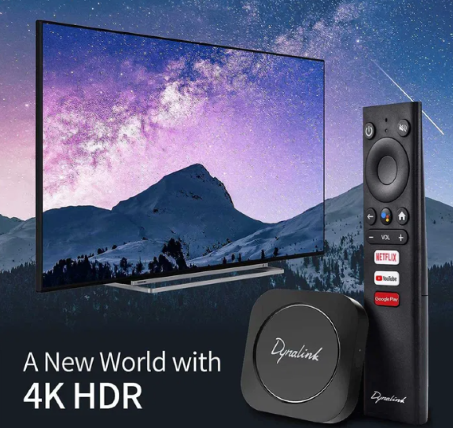 Dynalink Android TV Box 4K Голосовое управление Android 10 4