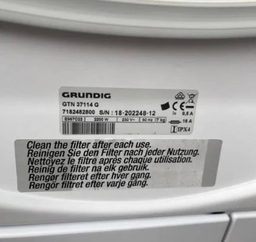 Пральна та сушильна машини комплект пралка сушка стиралка Grundig 6