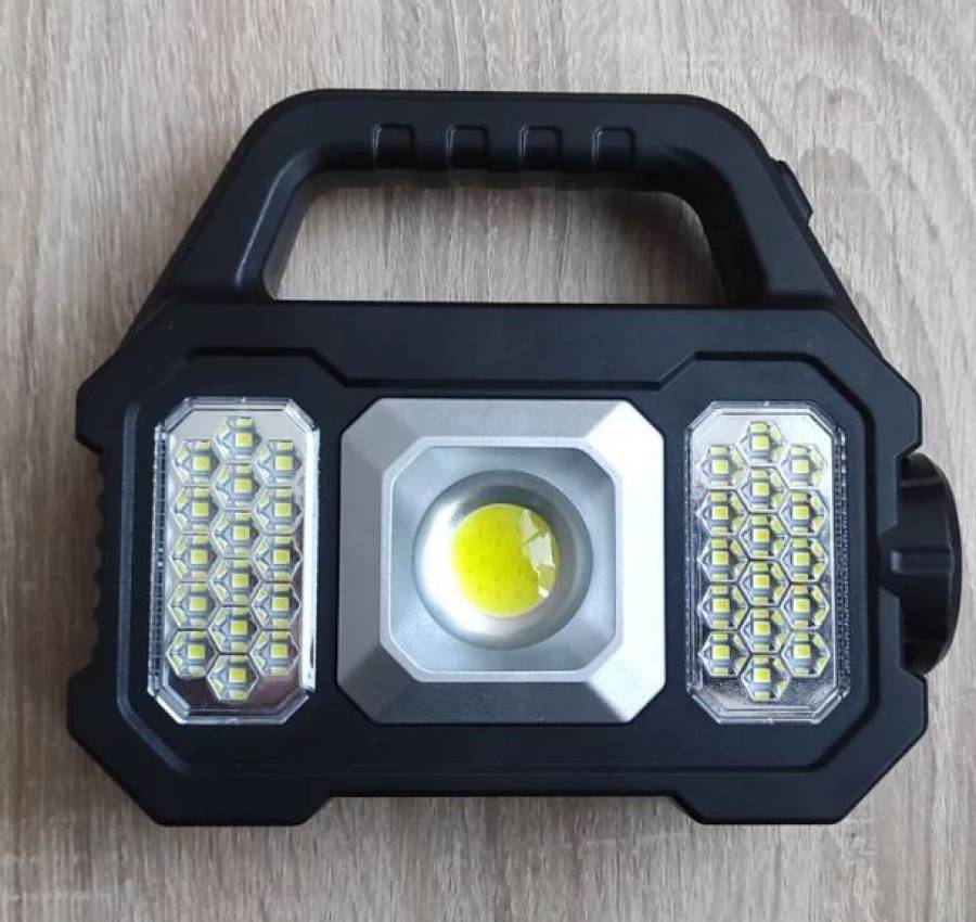 Фонарь-Повербанк с солнечной батареей Фонарик для кемпинга