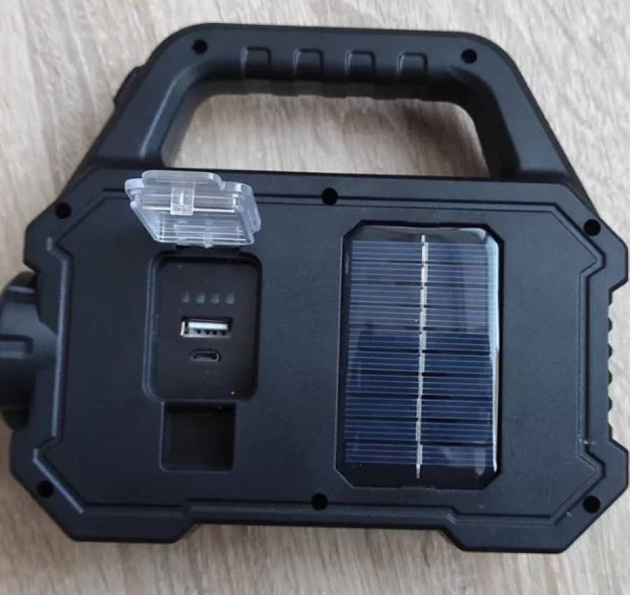 Фонарь-Повербанк с солнечной батареей Фонарик для кемпинга 4