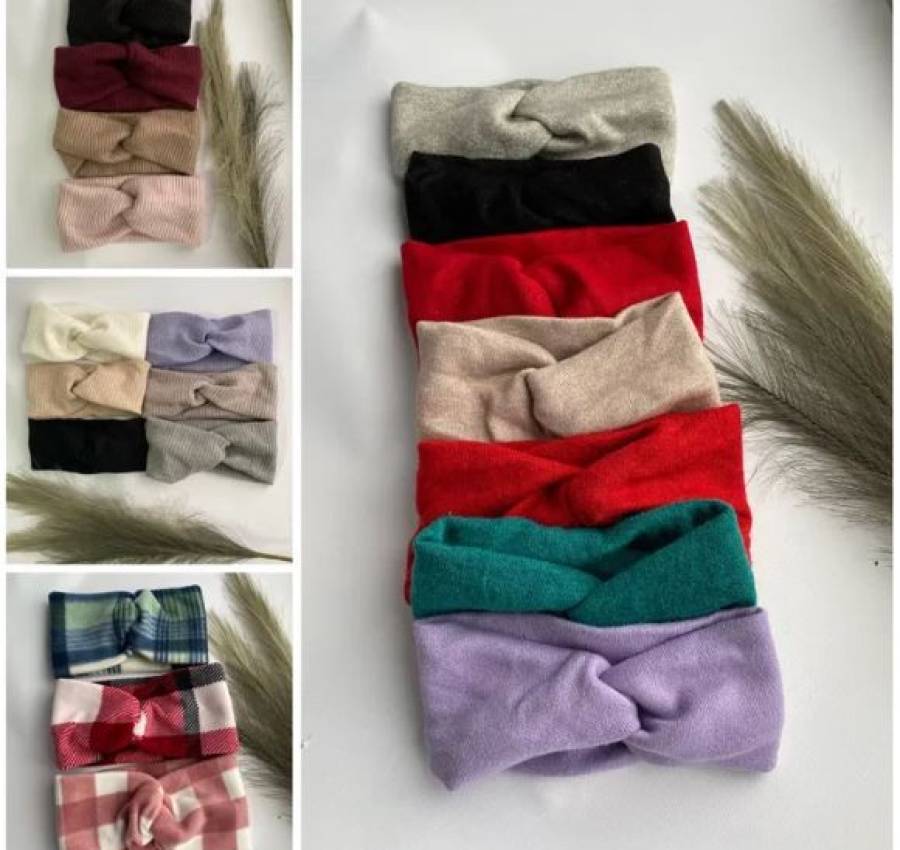 Чалма повязка на голову вязка, флис, кожа , утепленная, шерсть, рубчик