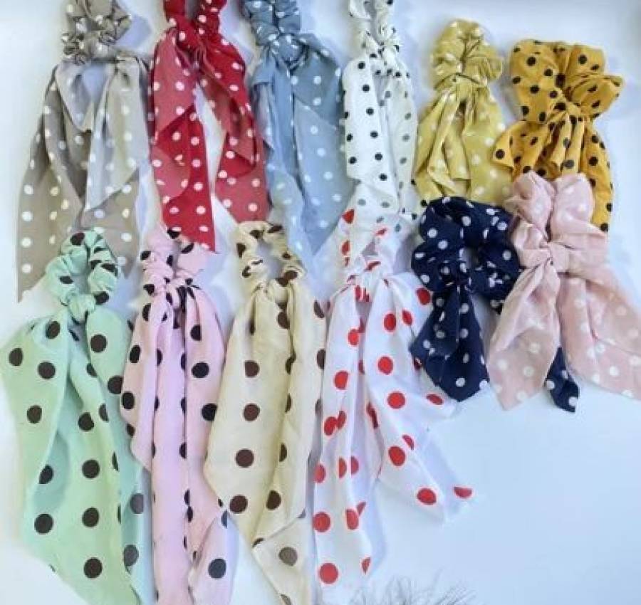 Резинка твилли, платком тканевая кожа Луи бант 4