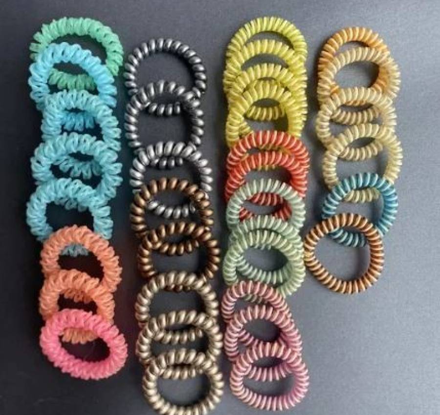 Резинка пружинка спиралька для волос 4