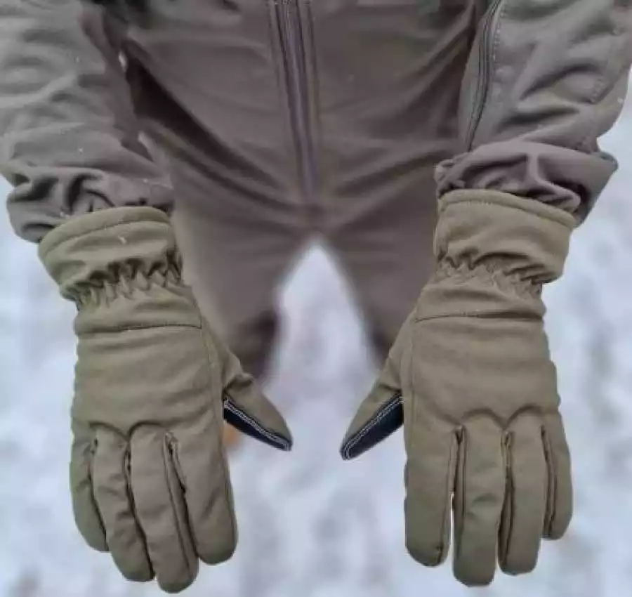 Розпродаж! Тактичні зимові перчатки рукавиці Софтшелл Soft Shell Олива 2