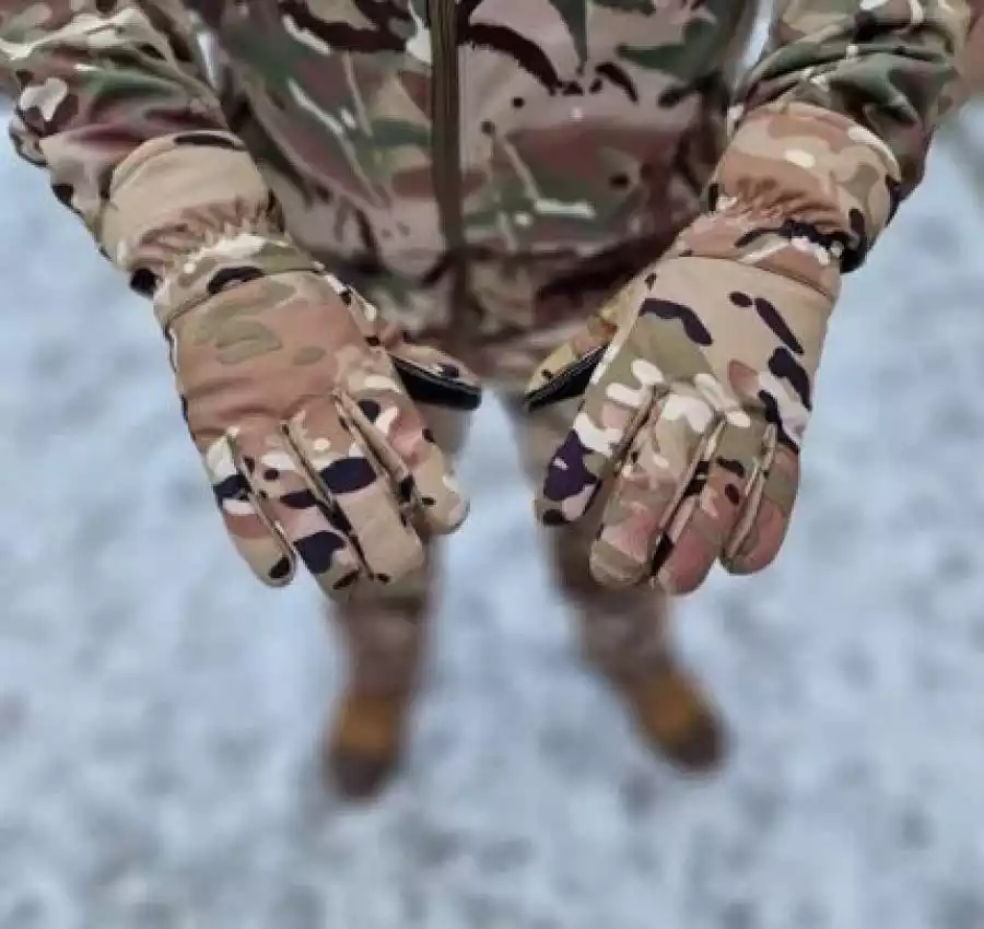 Розпродаж! Тактичні зимові перчатки рукавиці Софтшелл Soft Shell Олива 3