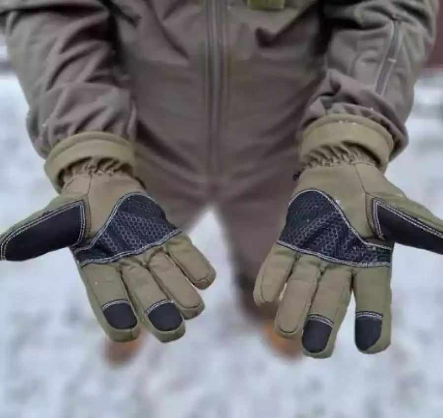 Розпродаж! Тактичні зимові перчатки рукавиці Софтшелл Soft Shell Олива 4
