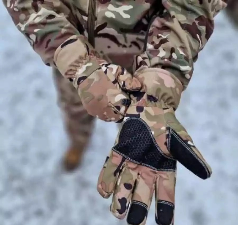 Розпродаж! Тактичні зимові перчатки рукавиці Софтшелл Soft Shell Олива 7