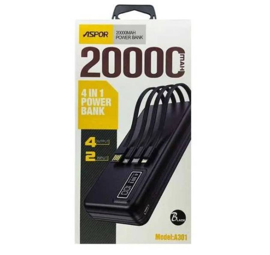 Павербанк Power Bank Aspor A301 с быстрой заряд. USB DC. Лучшая цена 6