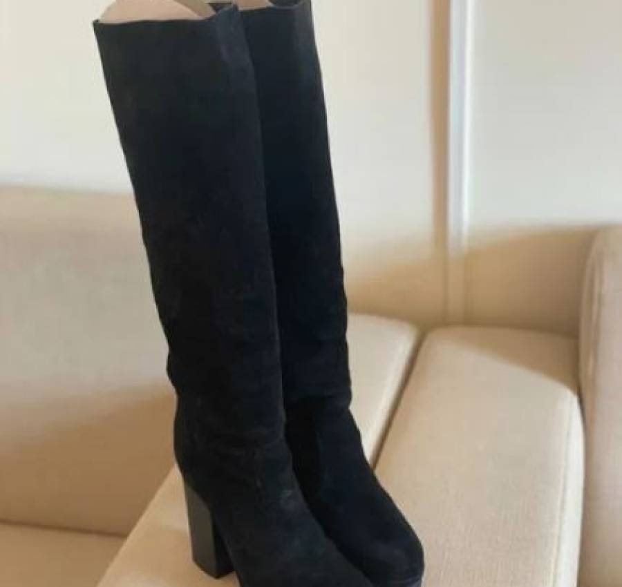 Замшевые сапоги Schutz 2