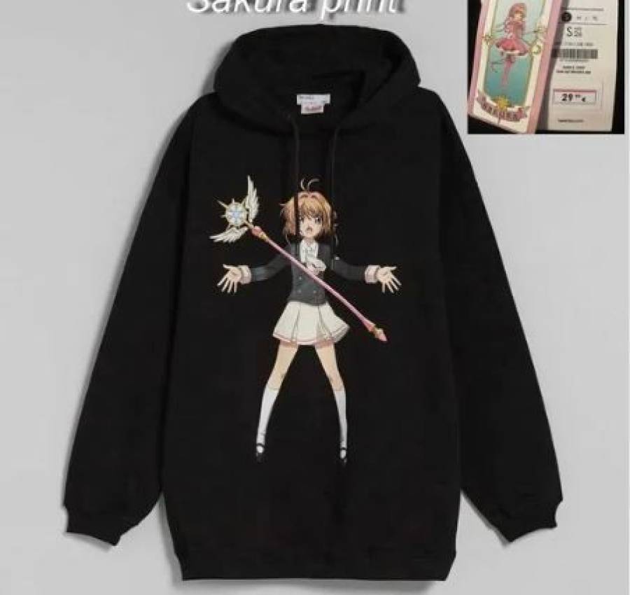 Bershka худи свитшот толстовка кофта аниме Sakura