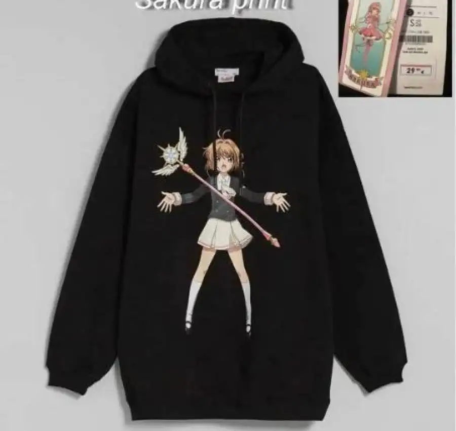 Bershka худи свитшот толстовка кофта аниме Sakura