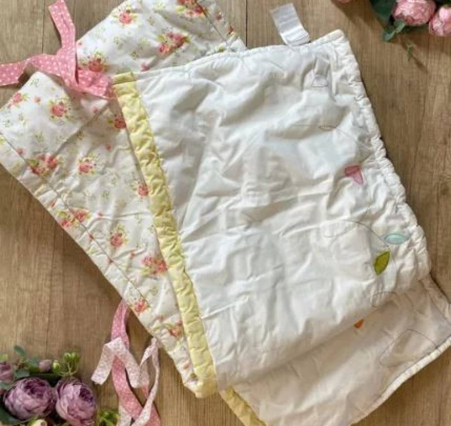 Защитабортик в кроватку для девочки. Захист у ліжко для дівчинки 2