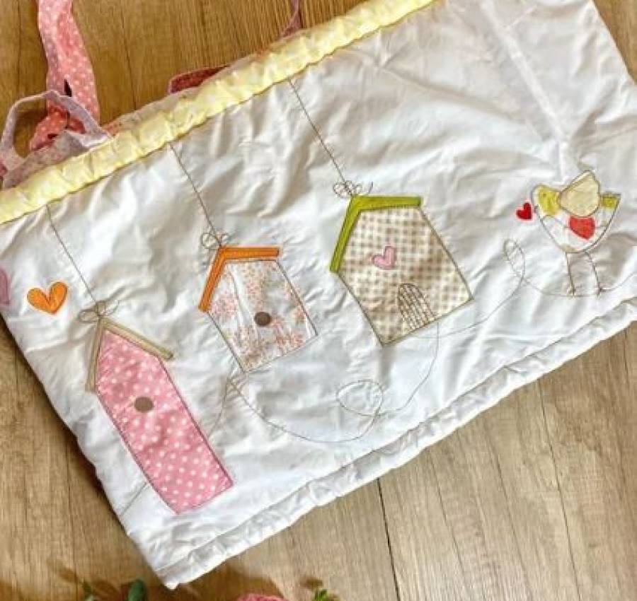 Защитабортик в кроватку для девочки. Захист у ліжко для дівчинки 5