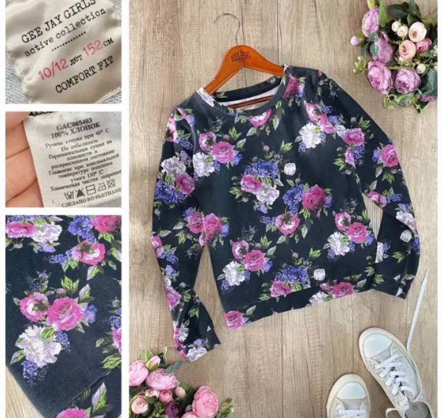 Вещи на девочку 10-12 лет. Вещи 146-152 см. Бомберхудисвитшот 10-12 лет 2