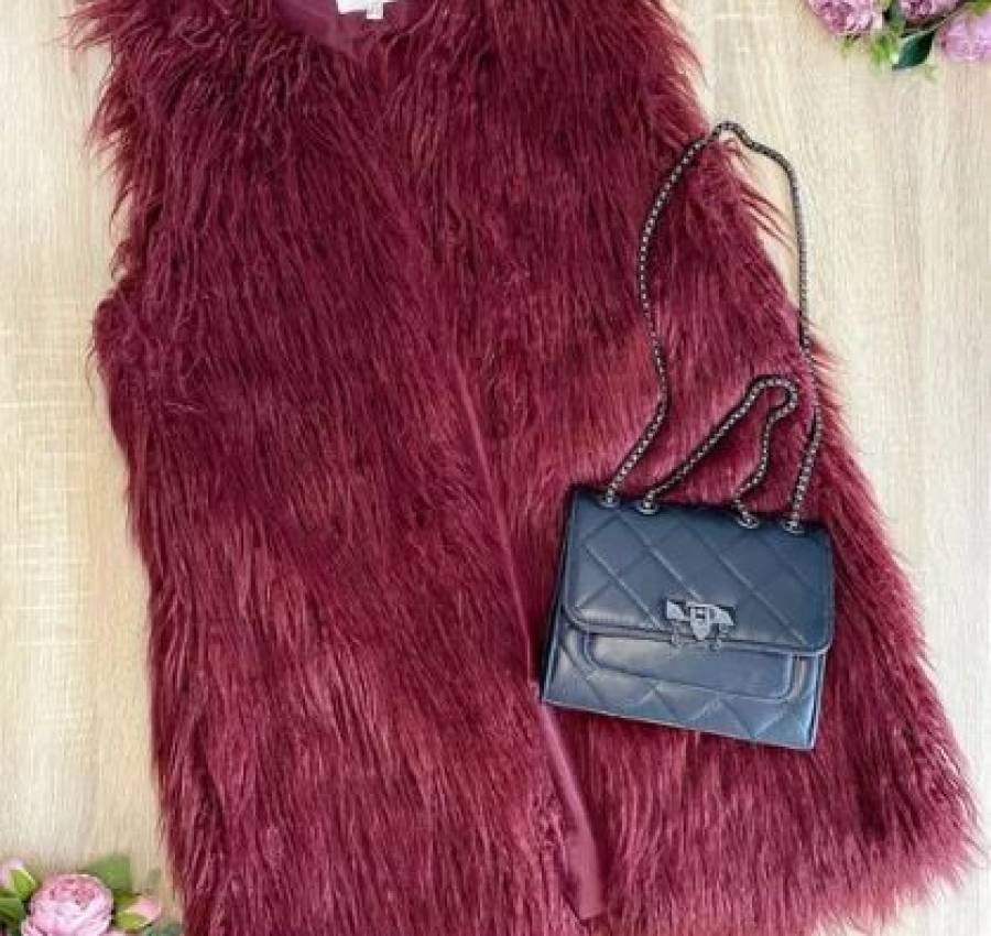 Жилетка эко-мех KOTON 44-46р. Меховой жилет M. Жилет мех 44-46р