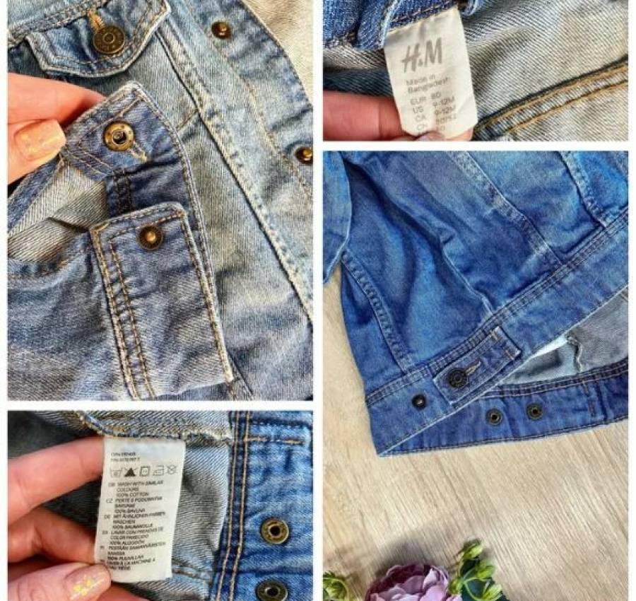 Пакет вещей на девочку 9-12мес. Джинсовая курточка H&M 9-1212-18мес 6