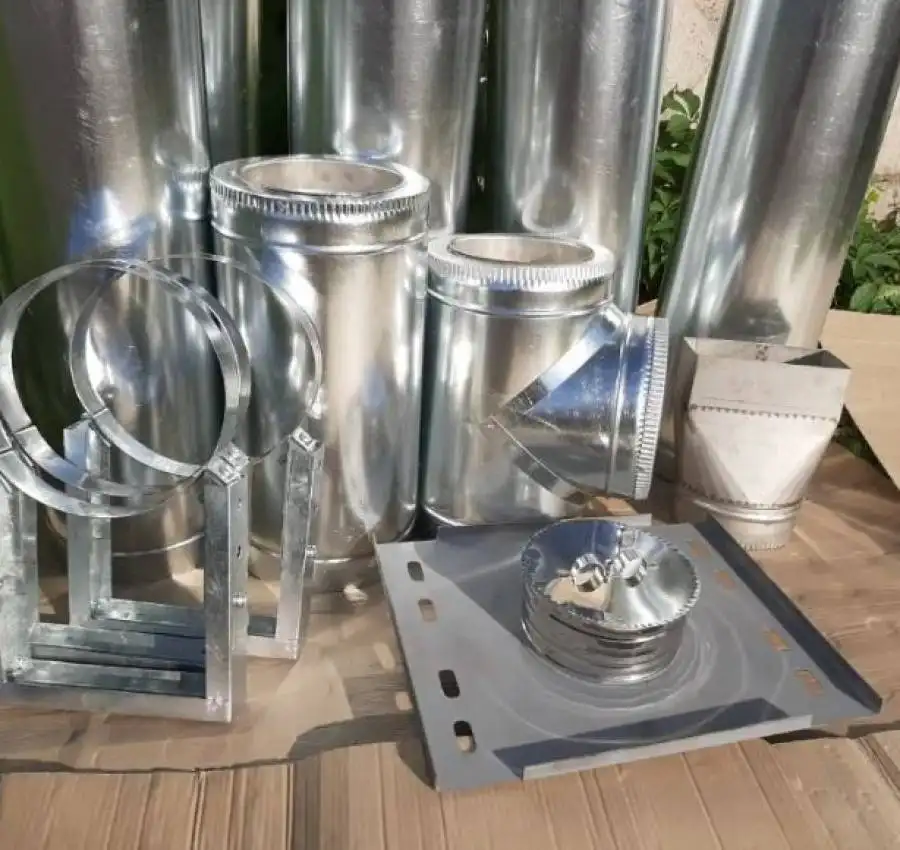 Труба дымоходная нержавейкаоцинковка. Бесплатная доставка 2