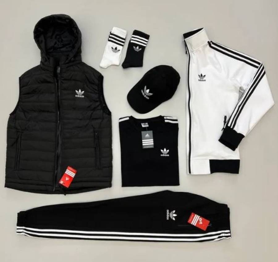 Комплект мужской Adidas костюм спортивный весна-осень с жилеткой 2