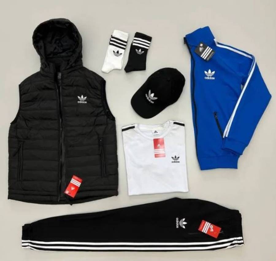 Комплект мужской Adidas костюм спортивный весна-осень с жилеткой 3