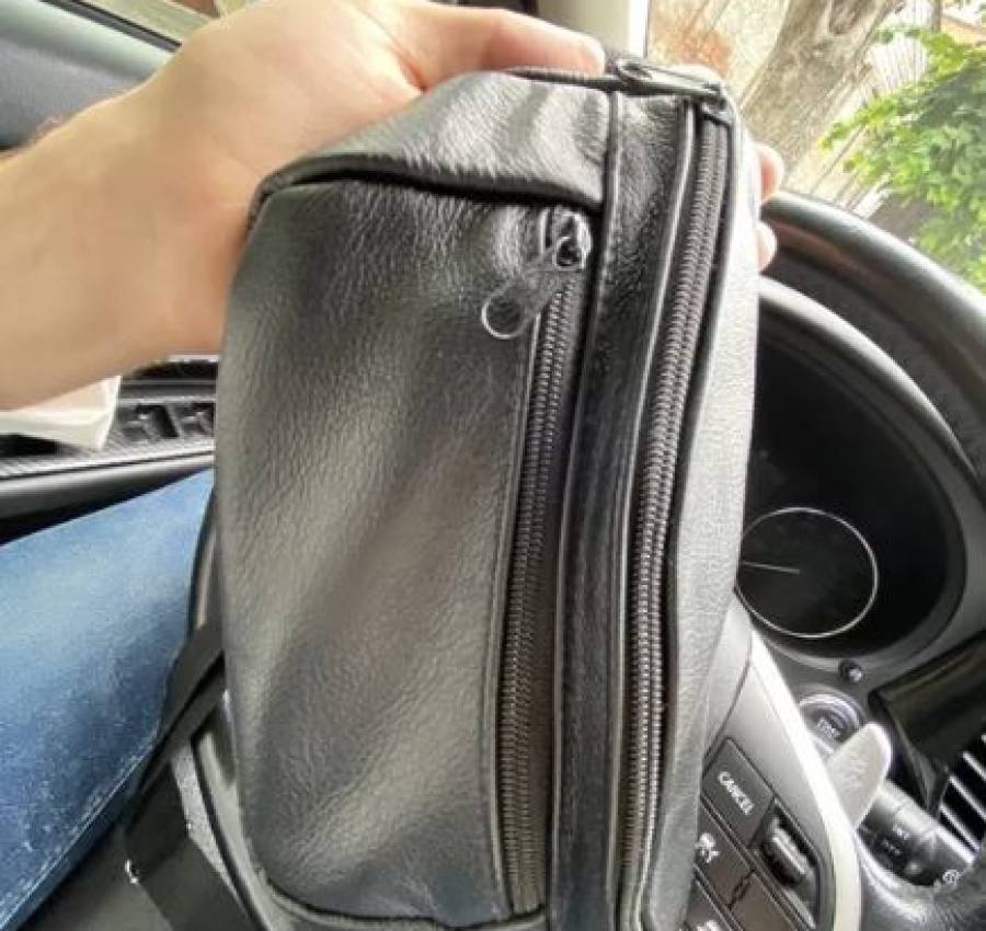 Мужская бананка - сумкая через плечо поясная черная кожа Турция 3