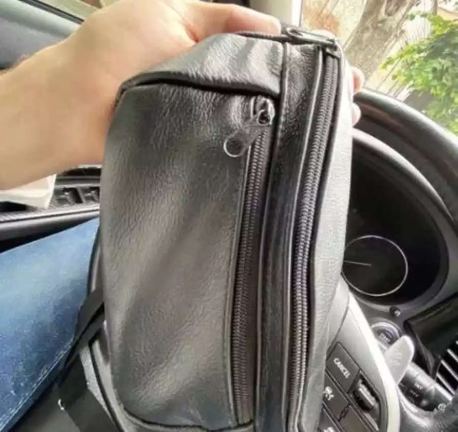 Мужская бананка - сумкая через плечо поясная черная кожа Турция 3