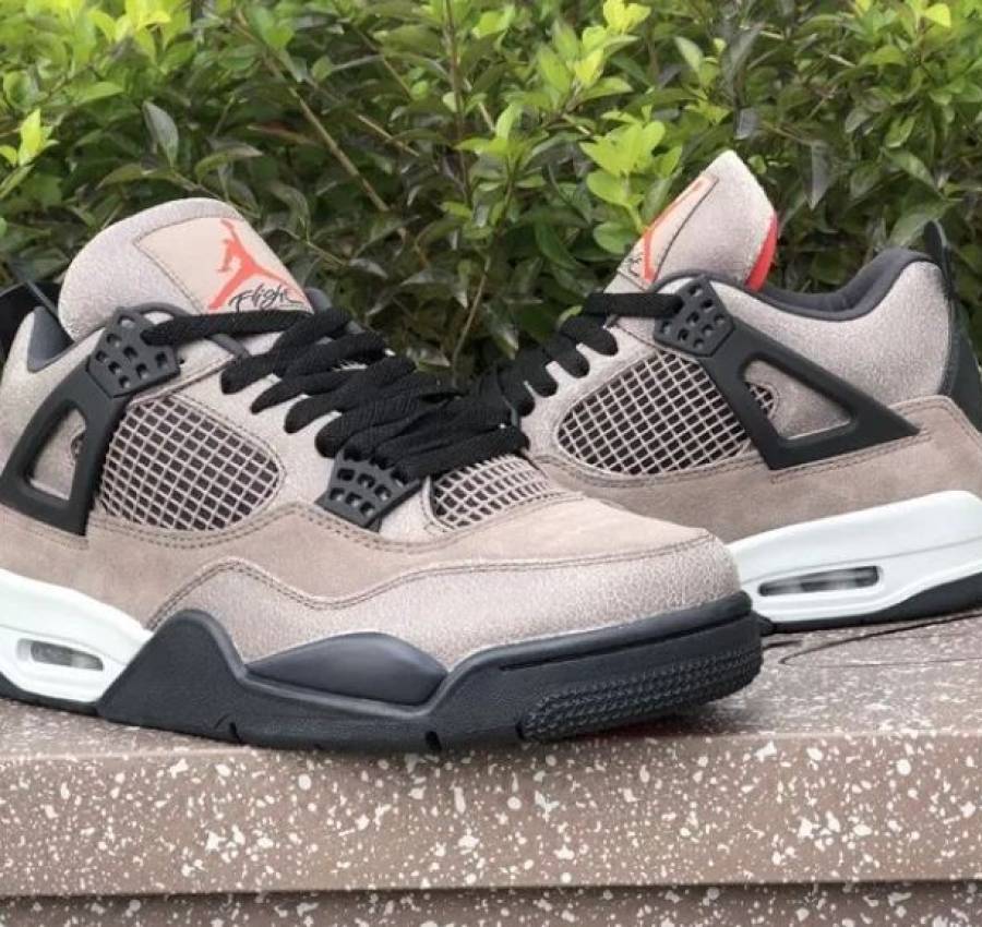 Кроссовки Nike Air Jordan 4 Retro Taupe Haze Найк Джордан коричневые 2
