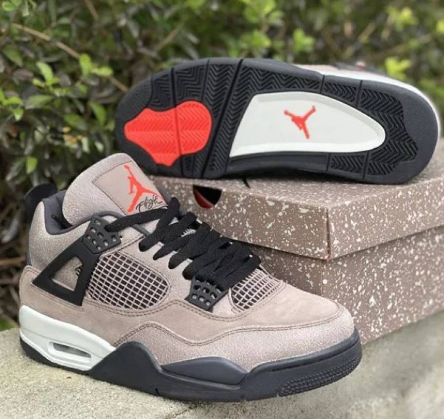 Кроссовки Nike Air Jordan 4 Retro Taupe Haze Найк Джордан коричневые 6