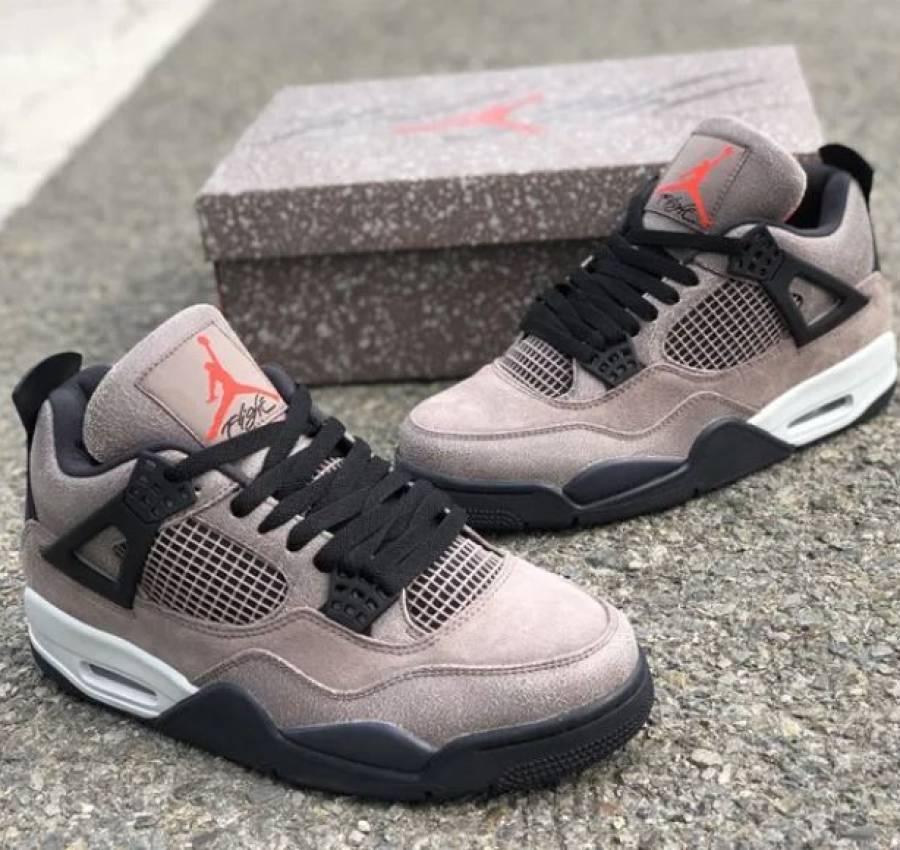 Кроссовки Nike Air Jordan 4 Retro Taupe Haze Найк Джордан коричневые 7