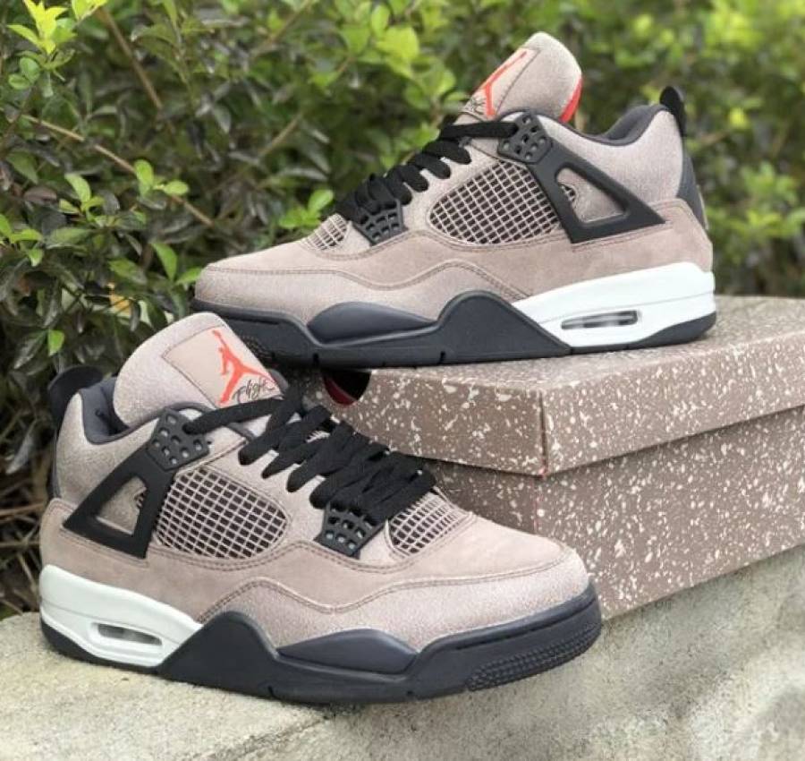 Кроссовки Nike Air Jordan 4 Retro Taupe Haze Найк Джордан коричневые 8
