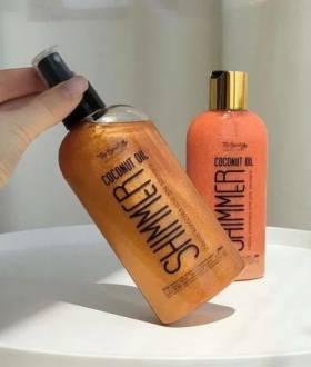 Кокосово масло для засмаги з шимером