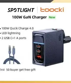 Зарядное устройство Toocki 100 Вт GaN Quick Charge