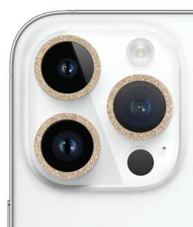 Защитное стекло Metal Sparkles на камеру (в упак.) для iPhone 15 Pro M