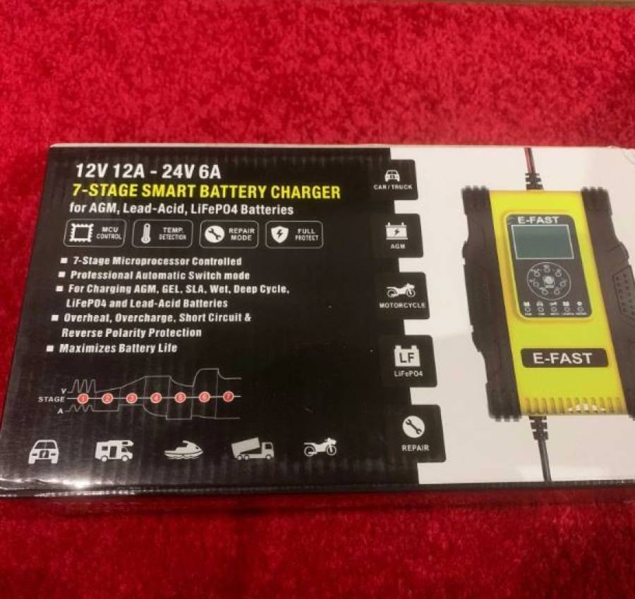 Зарядное аккумуляторов 12В 12А 24В 6А AGM EFB GEL свинцово-кислотных 2