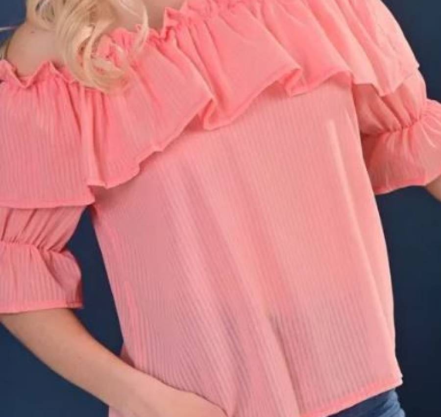 Блузка, кофта, креп-шифон р. 42, 44, 46, 48 розовий, синій, блакитний 2 2