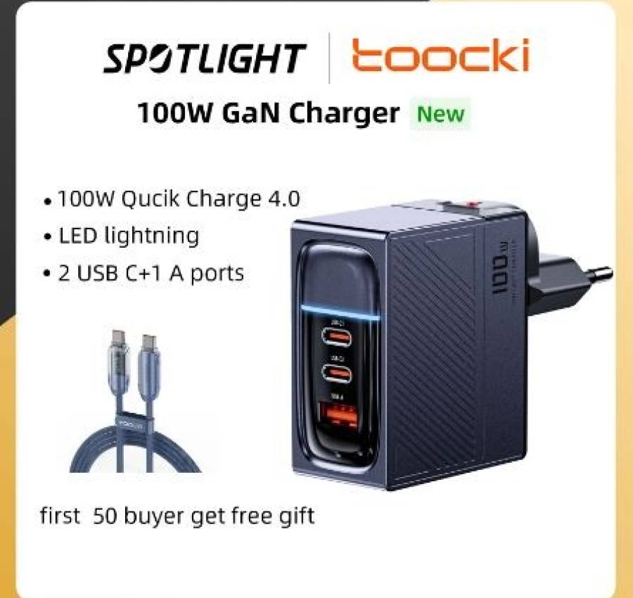 Зарядное устройство Toocki 100 Вт GaN