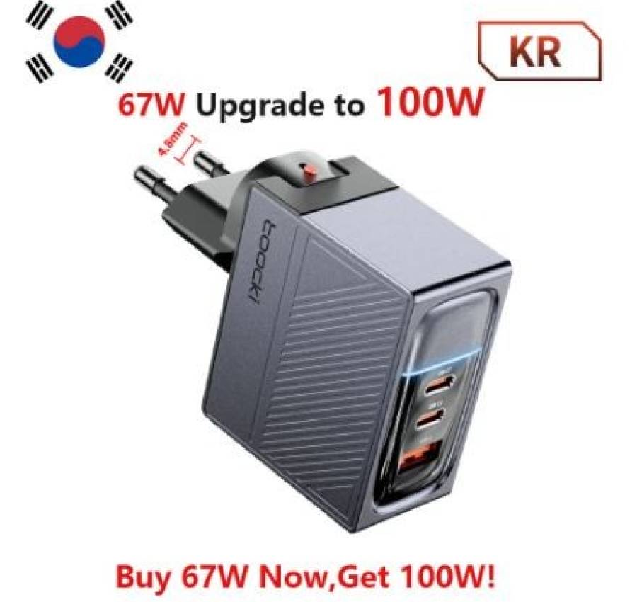 Зарядное устройство Toocki 100 Вт GaN 2